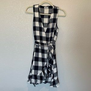 Rails summer wrap dress in checkers size XS